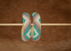 Beaded Hoop Earrings Spring